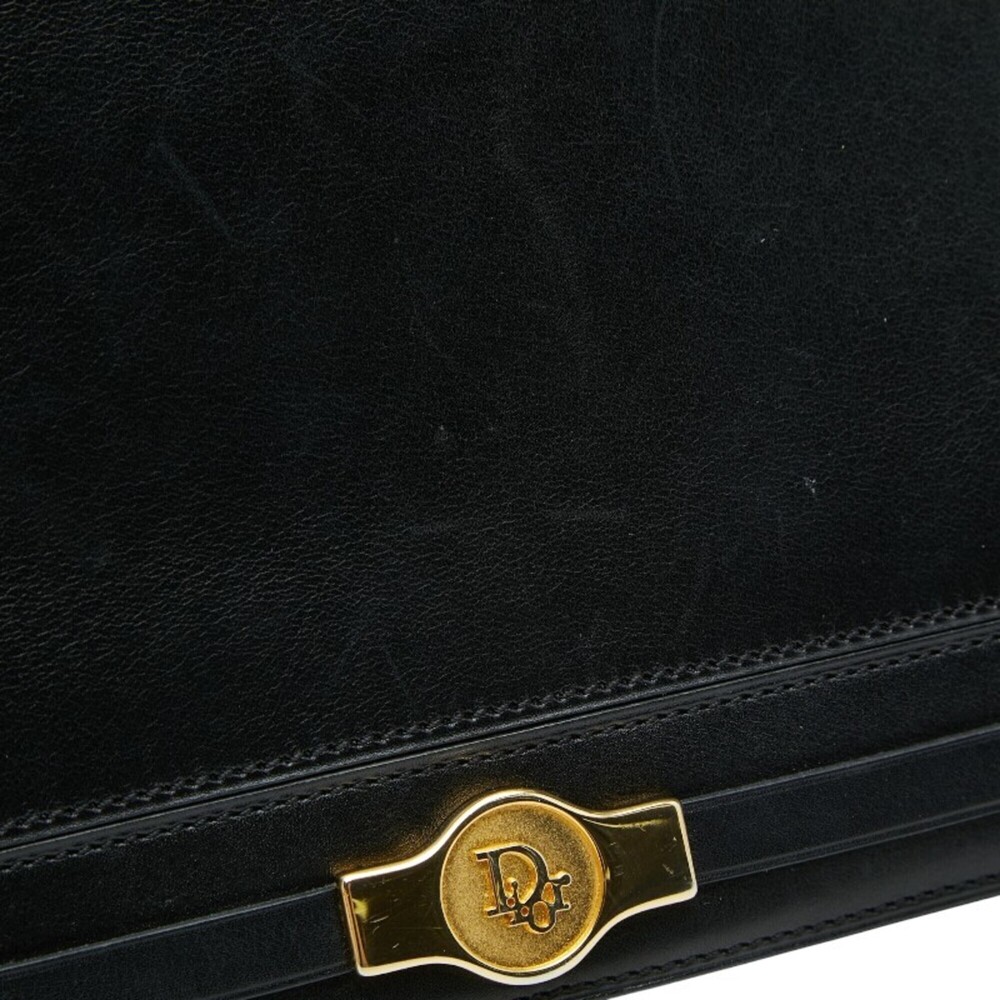 CHRISTIAN DIOR Black Leather Shoulder Bag - Picture 7 of 8